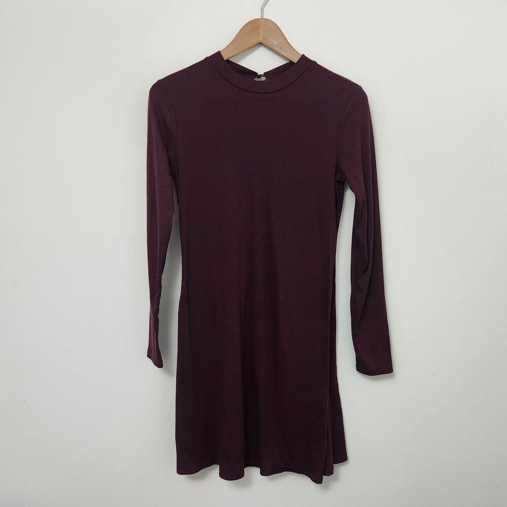 TIME AND TRU Women's Purple Long Sleeve Lightweight Short Casual Dress Size M